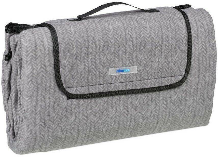 Relaxdays Picnic Blanket XXL 200x200 cm Relaxdays Picnic Blanket XXL 200x200 cmgrey (10035551)