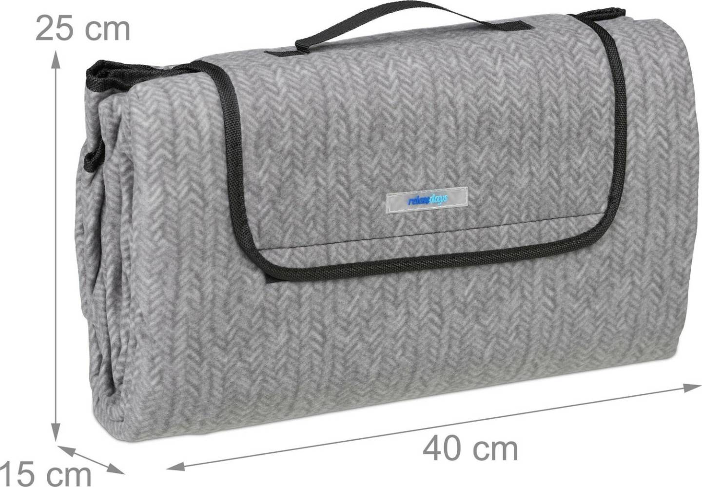 Relaxdays Picnic Blanket XXL 200x200 cm Relaxdays Picnic Blanket XXL 200x200 cmgrey (10035551)