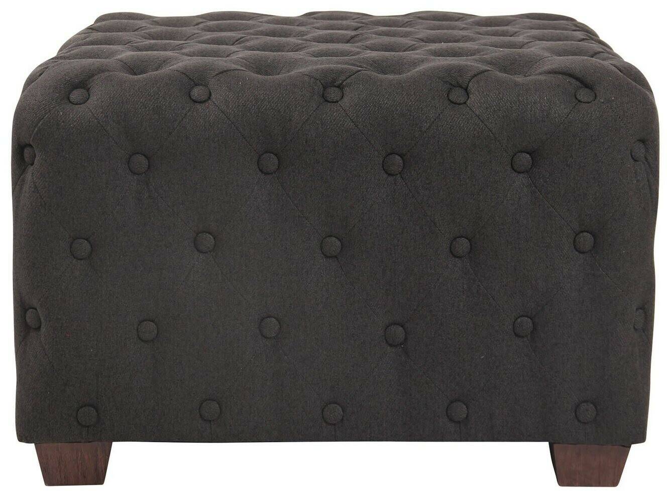 Sgabelli & Poggiapiedi CLP Stool Nimes fabric square with decorative buttons311532