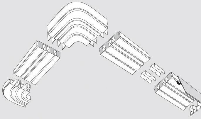 Gardinia Curtain rail double track 120cm (8584) Bastoni per tende